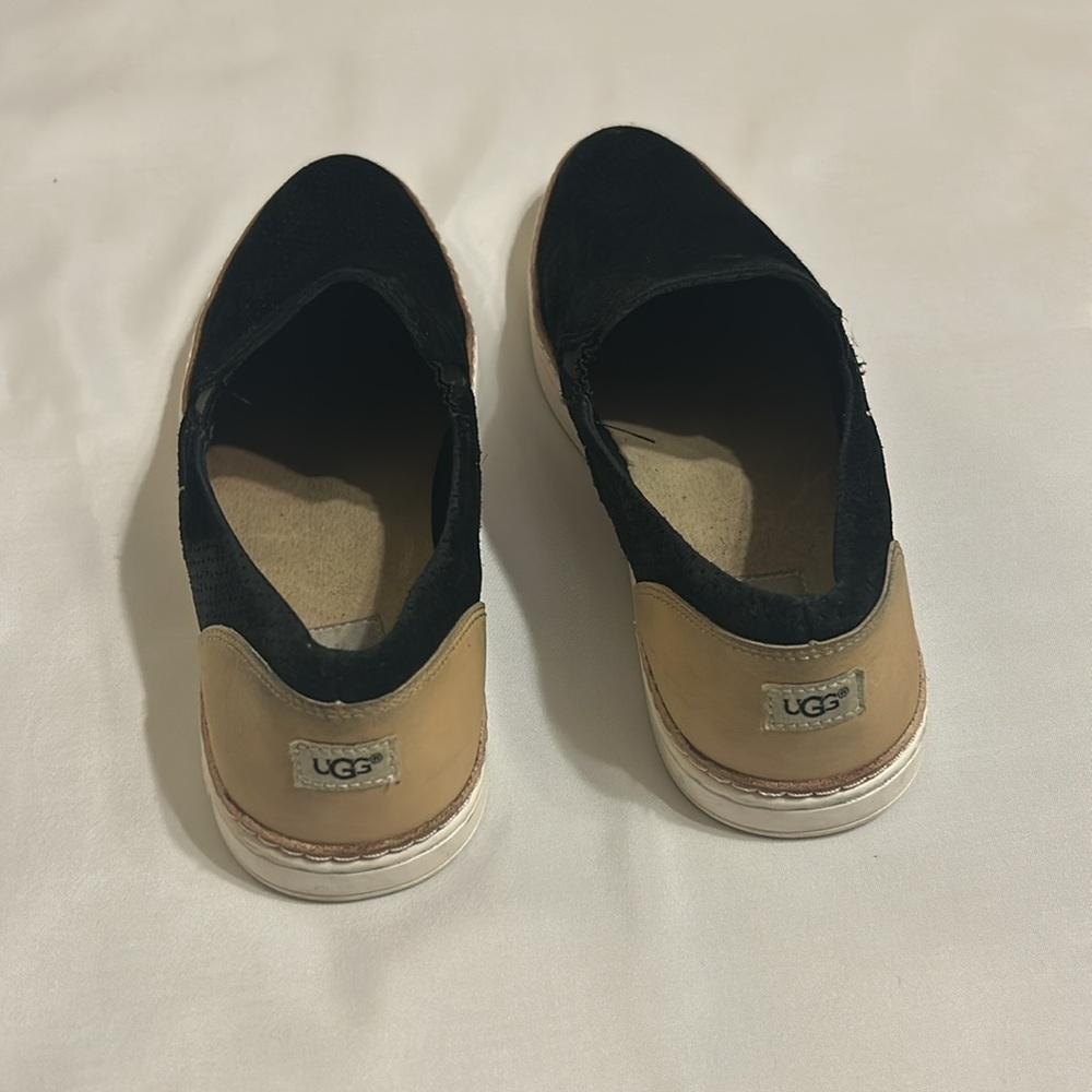 UGG Adley Black Suede Slip On Sneakers Shooes - Picture 3 of 5